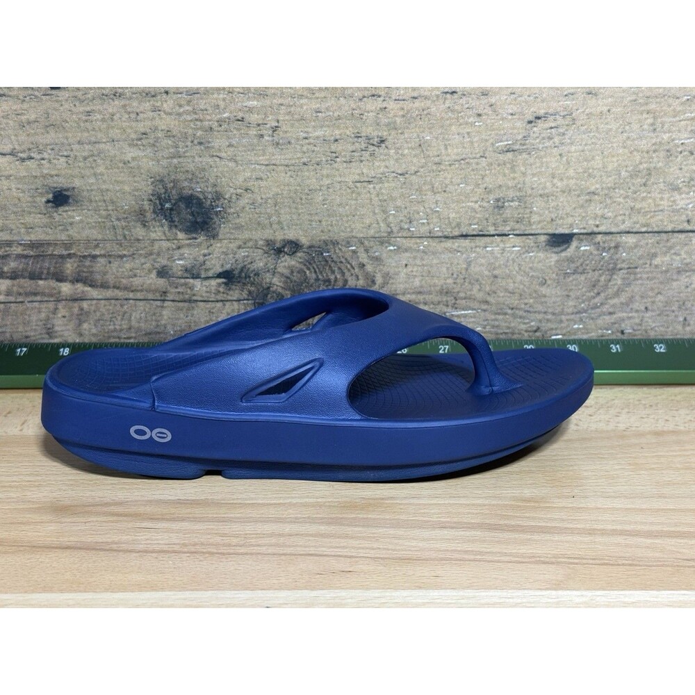 🔥OOFOS Original Recovery Blue Thong Flip Flop Sandals Men’s 6 /Women’s 8